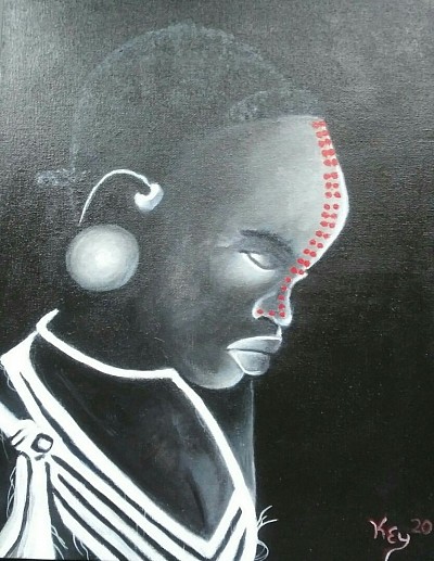 #06. Warrior Woman 11x14 inch acrylic on canvas panel