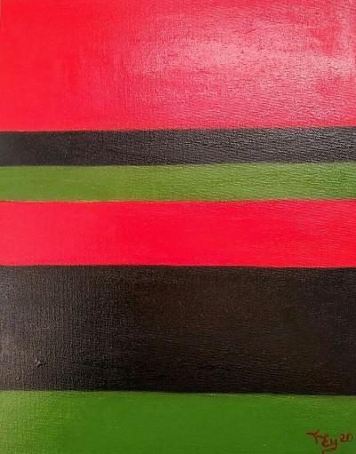 #11. Abstract 11x14 inch acrylic on canvas panel Original SOLD $65.00