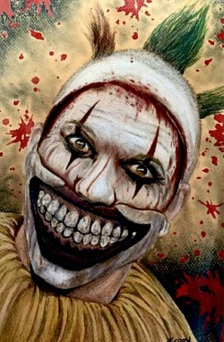 015. American Horror Story character  (graphite, colored pencil, water color on mi-tientes paper)
